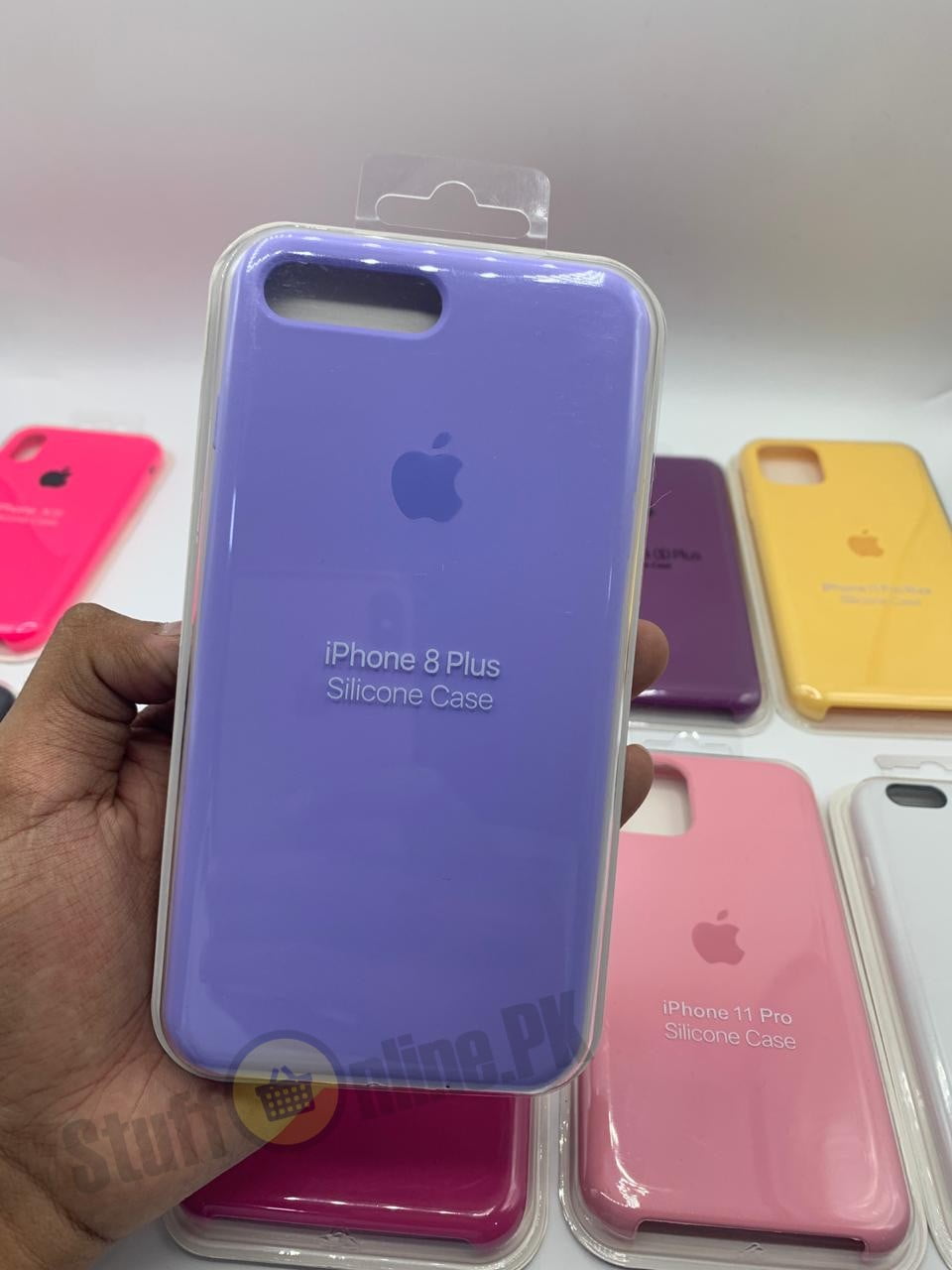 APPLE iPhone Silicone Logo Case Purple Red Pink Yellow Lilac Plum Maroon