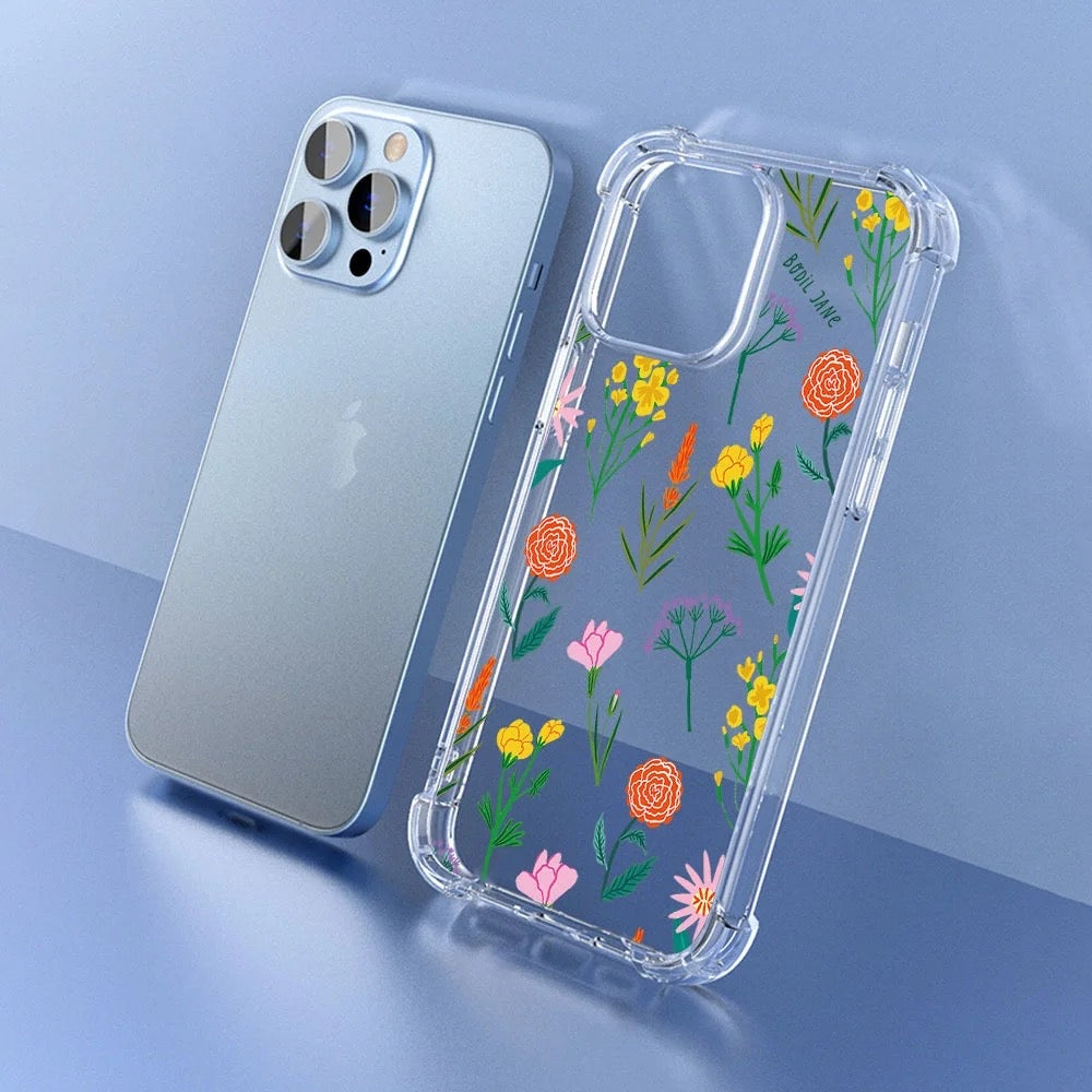 "Flaunt your floral flair." printed case for all phone models
(Available for all models just write your phone model)