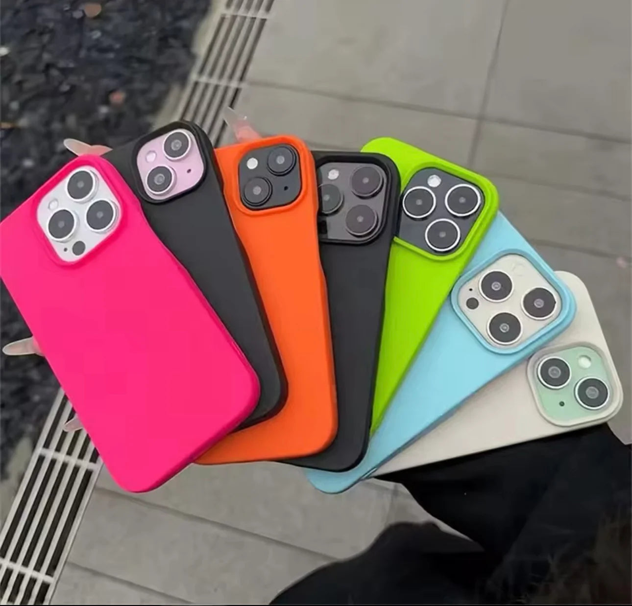 Summer Neon Silicone Soft Case for iPhone