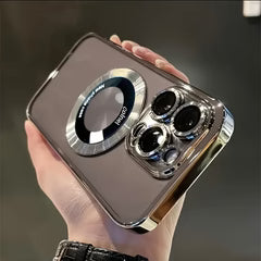 Luxury Transparent Magnetic Wireless Charging Case for iPhone