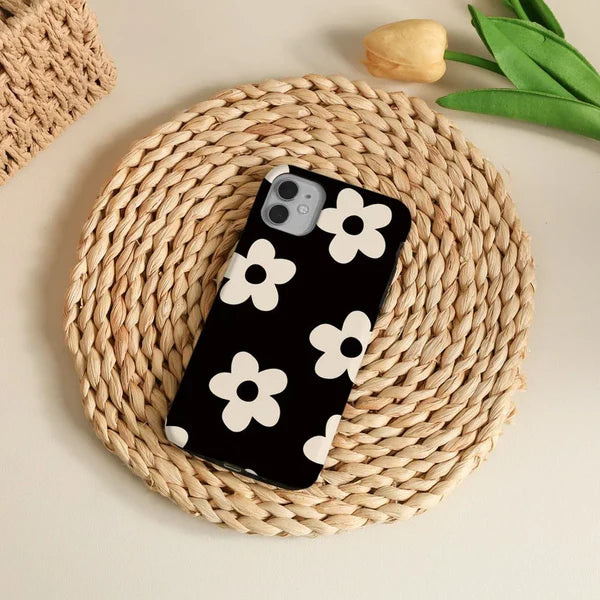 Black & White Flowers Customise Case.