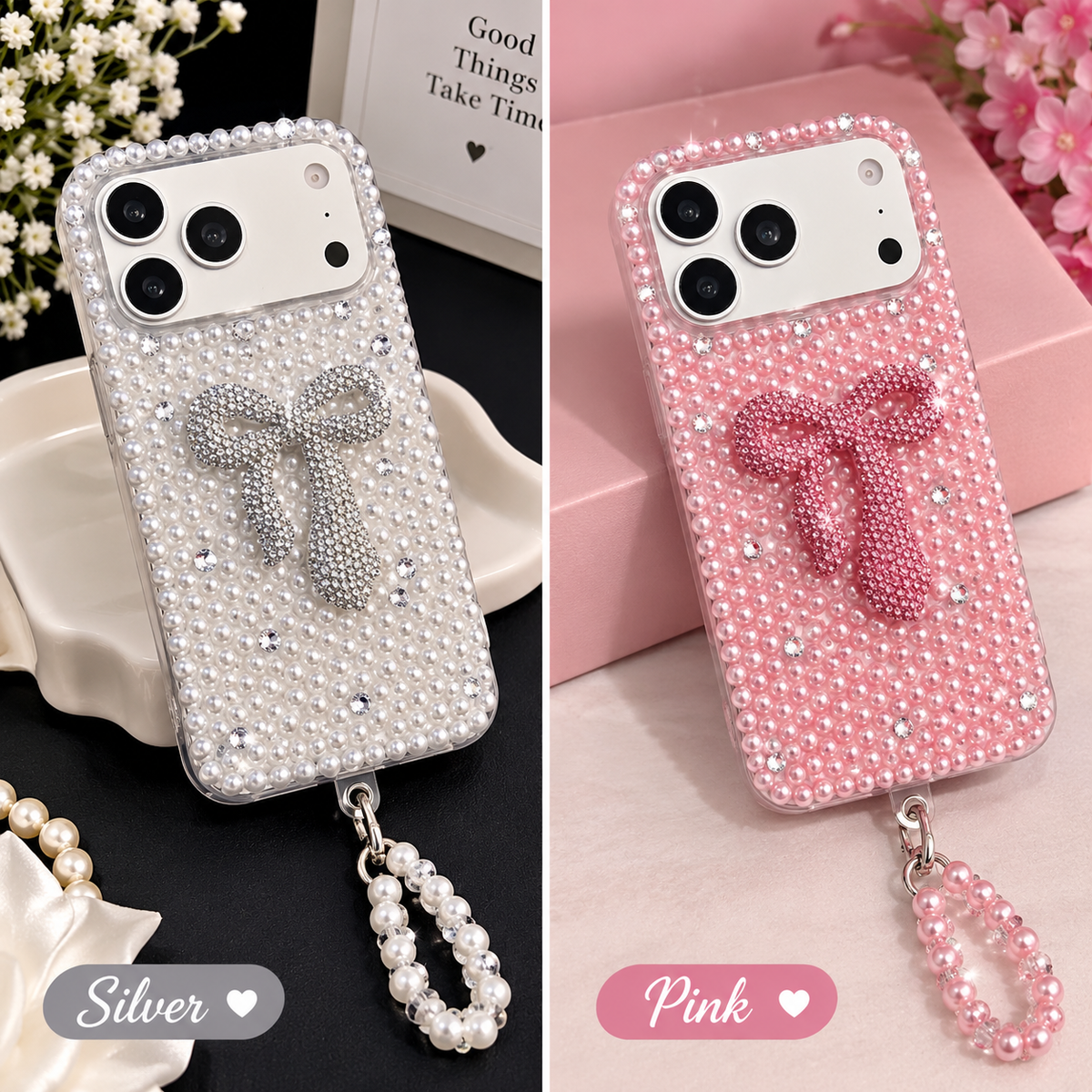 ✨ Luxury Pearl Bow Phone Case ✨