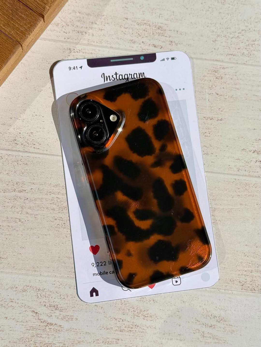 ✨ Tortoiseshell Glossy iPhone Case – Chic, Bold & Timeless