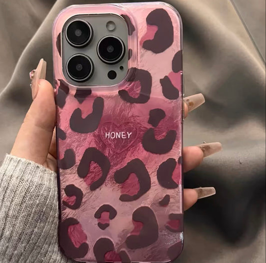 Premium Quality Pink Leapord Gradient Case