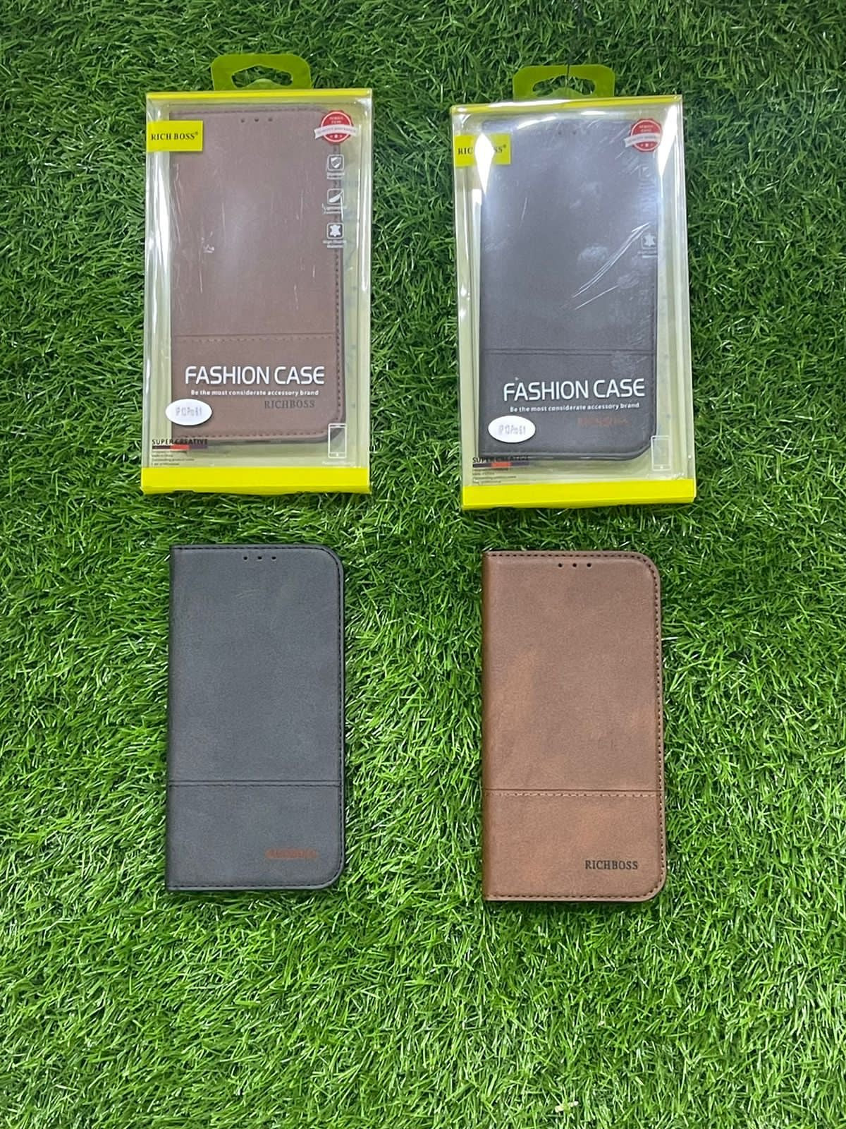 Rich Boss Original Leather Business Wallet Style Book Cover Brown Color