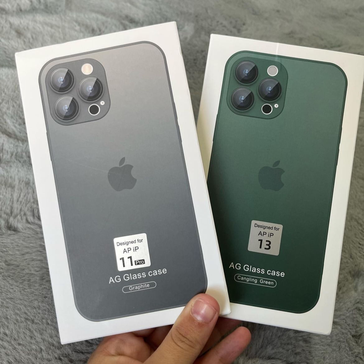 AG™️ Frosted Glass Anti-Glare iPhone Case with Lens Protector