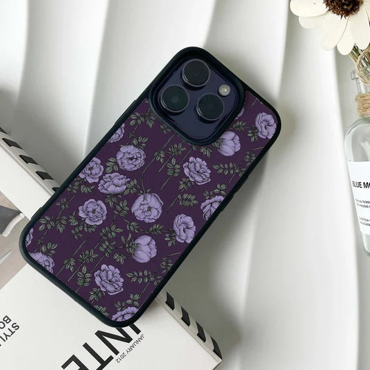 Vintage Purple Flower Printed Phone Case