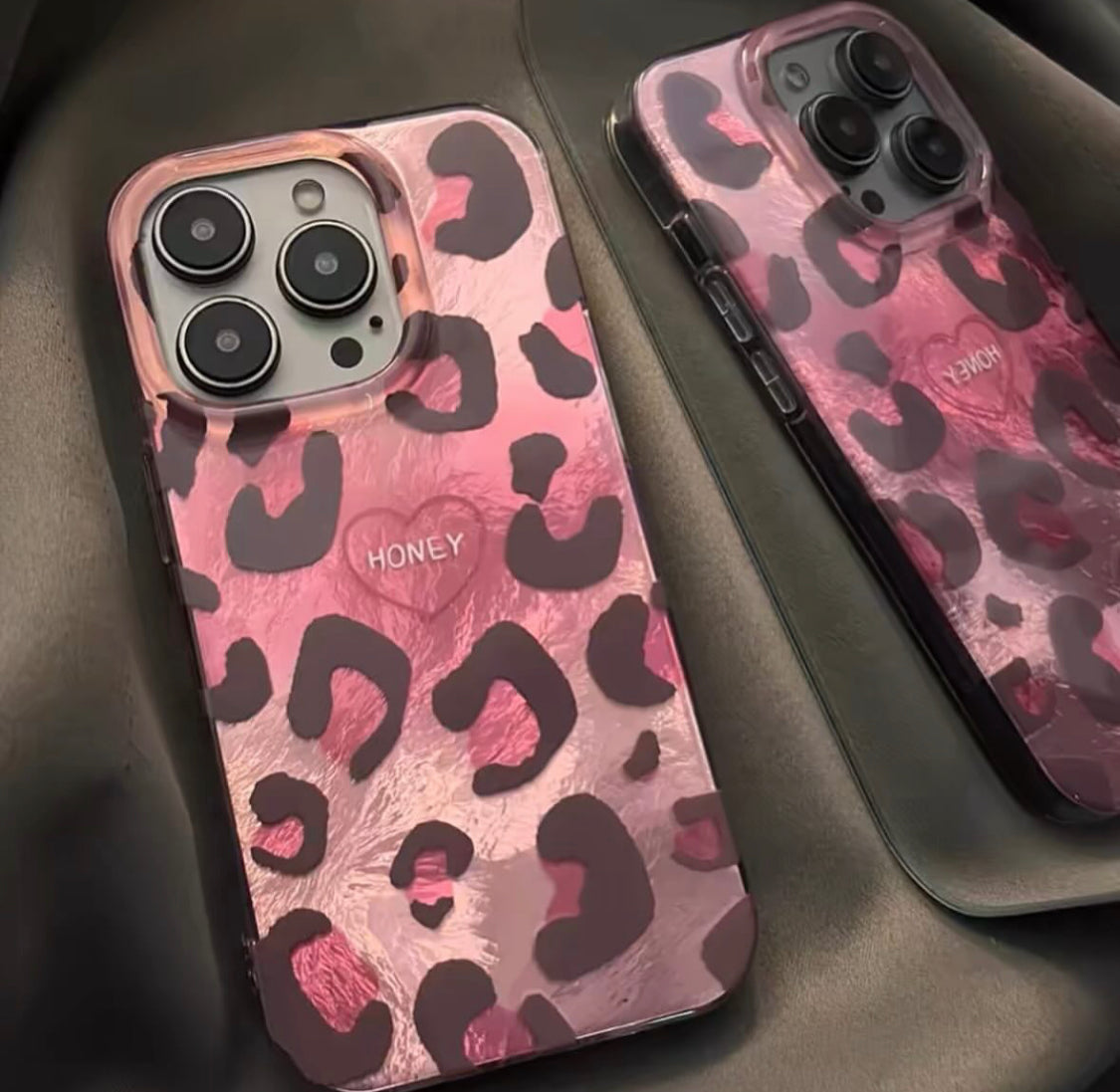 Premium Quality Pink Leapord Gradient Case