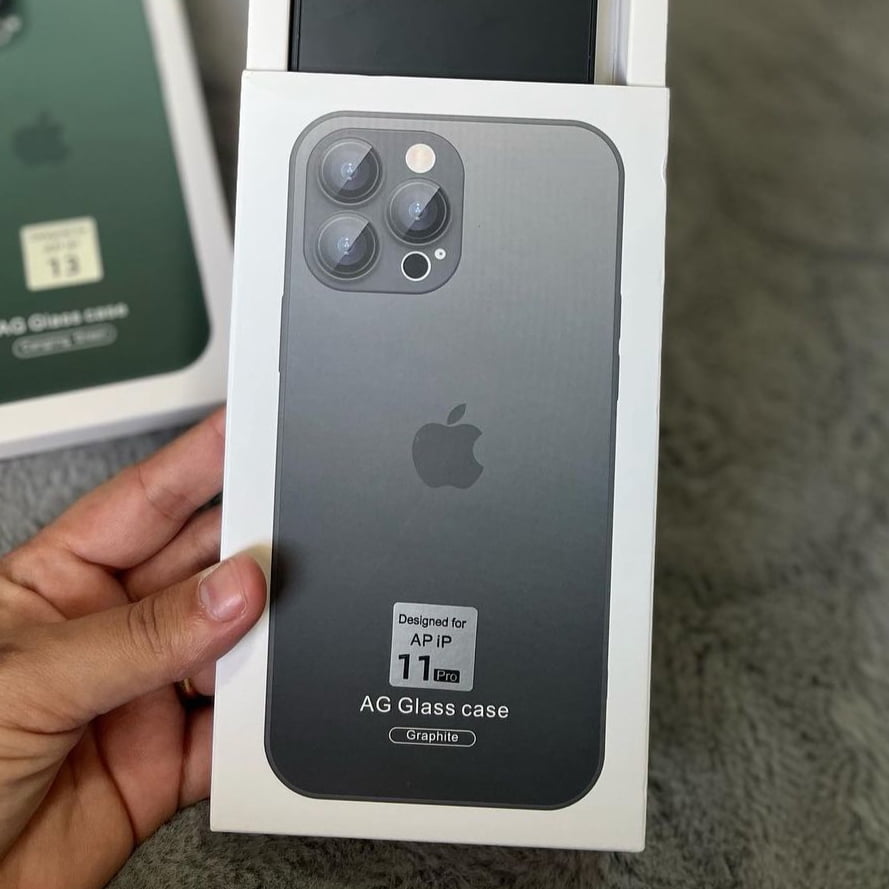 AG™️ Frosted Glass Anti-Glare iPhone Case with Lens Protector