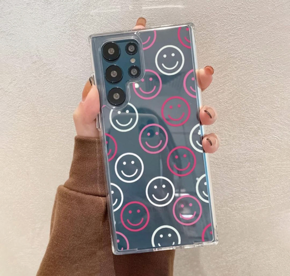 Pink Smiley Faces Phone Case