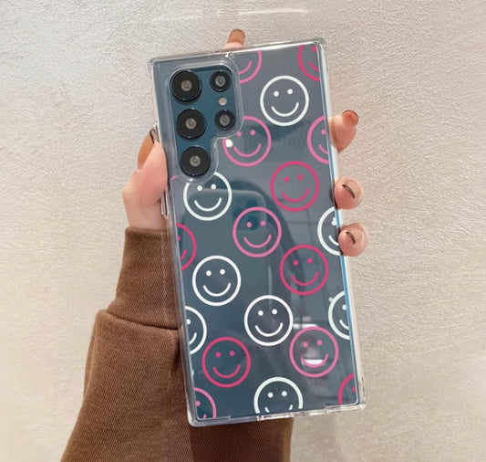 Pink Smiley Faces Phone Case