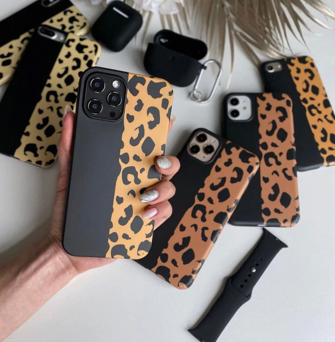 Black Cheetah Pattern Phone Case