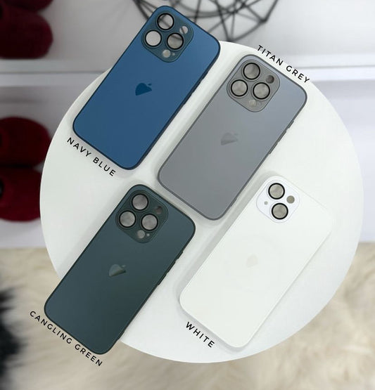 AG™️ Frosted Glass Anti-Glare iPhone Case with Lens Protector