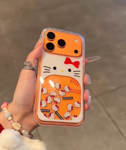 Hello Kitty Glitter Case Semi Transparent Case