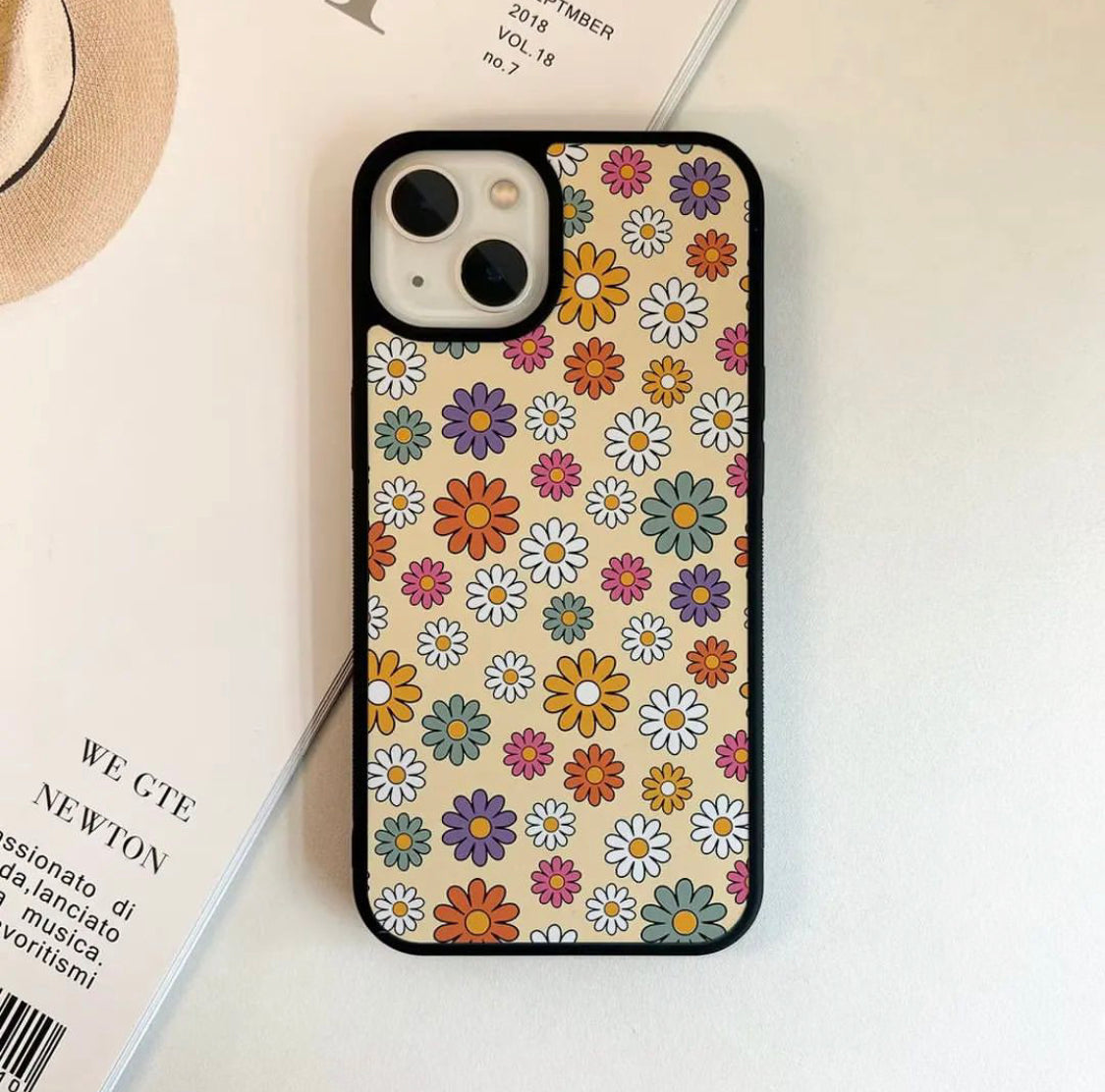 Pink Multiple Flowers Pattern 2D Case
