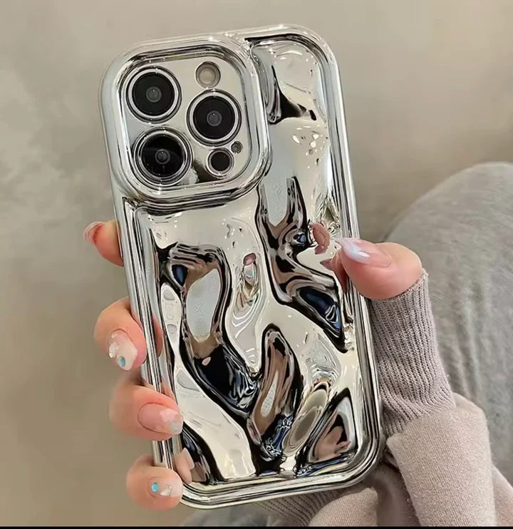 🪐 Glossy Meteorite Laser Case – Shockproof & Stylish