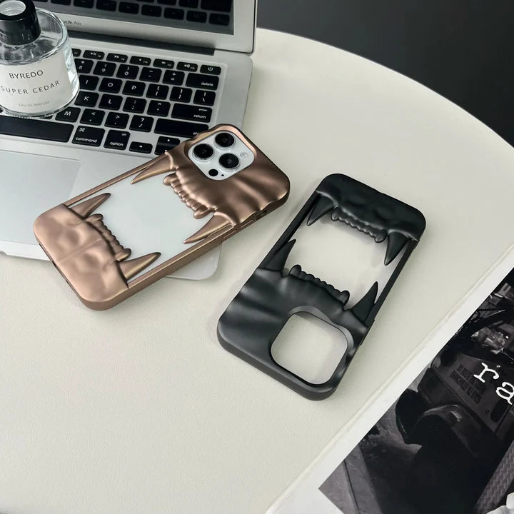 Tiger Teeth Matte Plated Frame iPhone Case