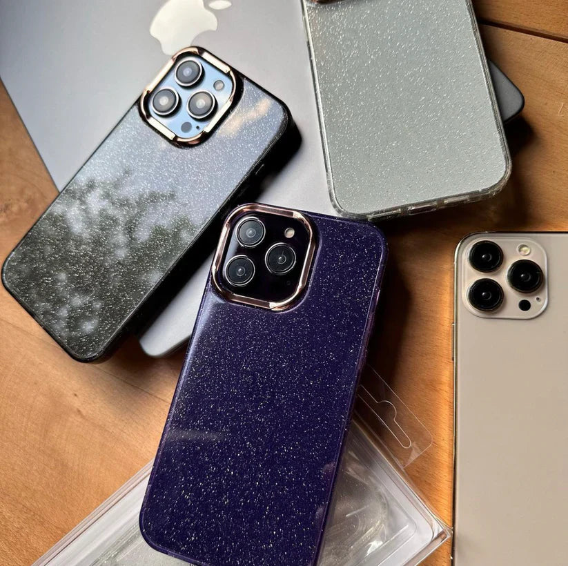 Transparent crystal Shimmer Case for iPhone