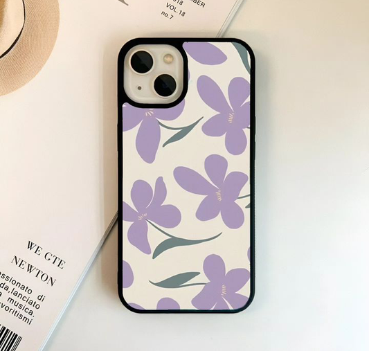 Purple Flower Pattern 2D Cases