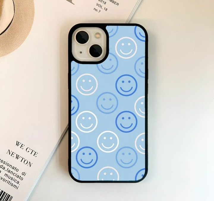 Blue Smiley Emoji Case By Premium 2D