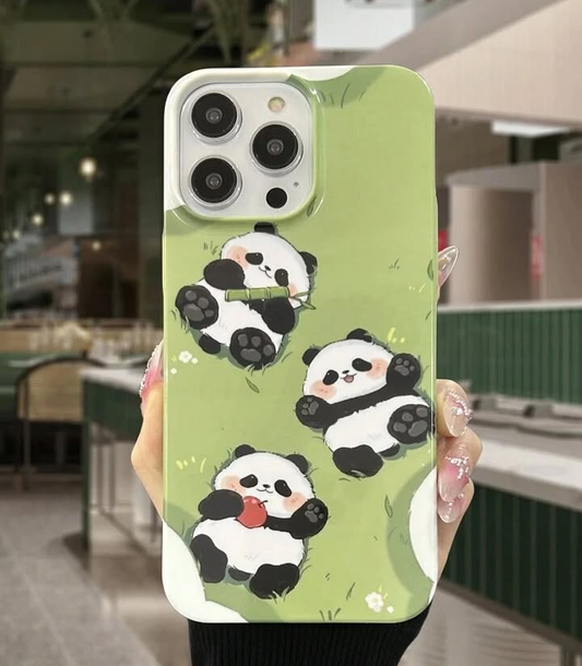 Cute Panda Printed Customise PNG Case
