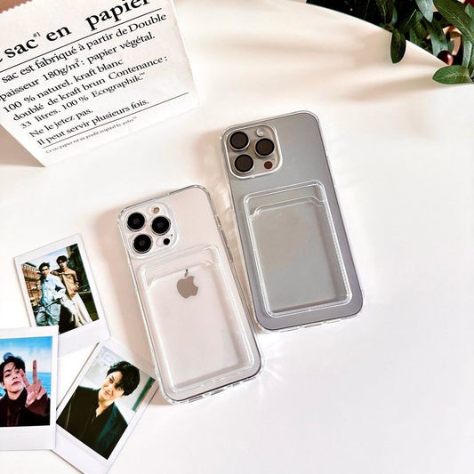 Card holder transparent wallet case