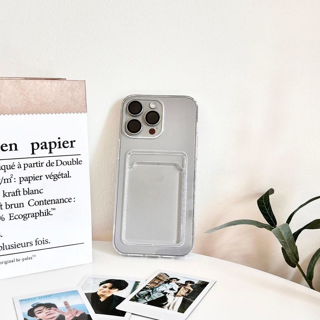 Card holder transparent wallet case