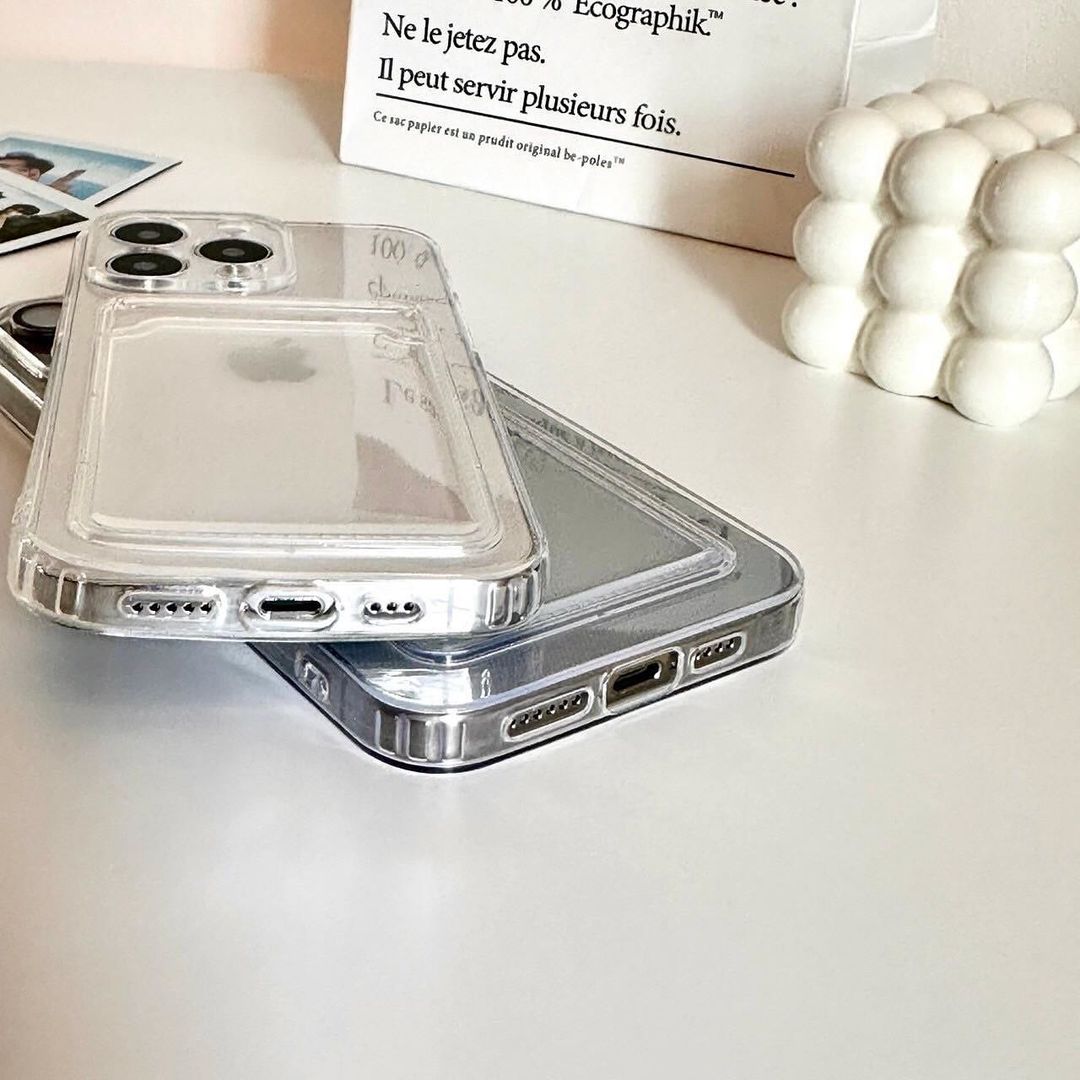 Card holder transparent wallet case