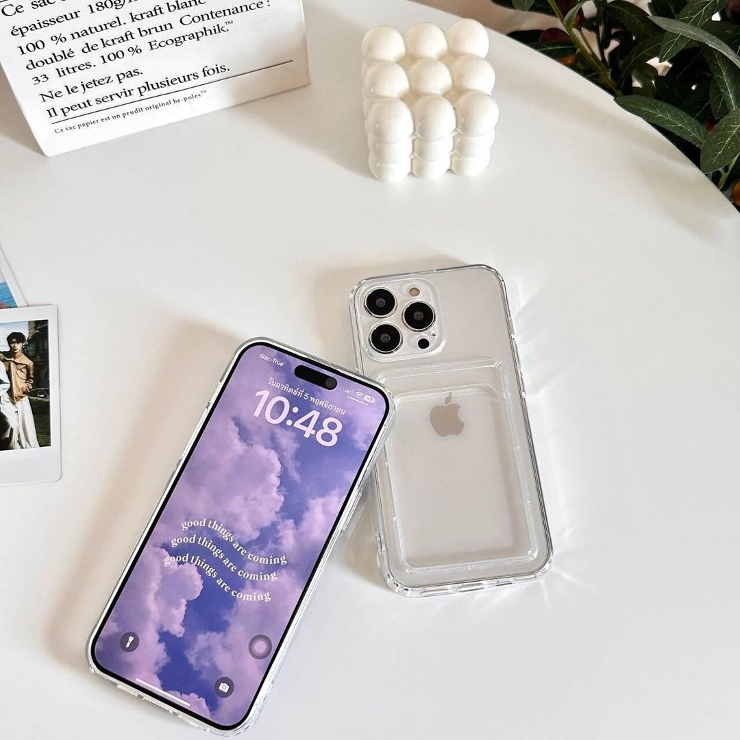 Card holder transparent wallet case