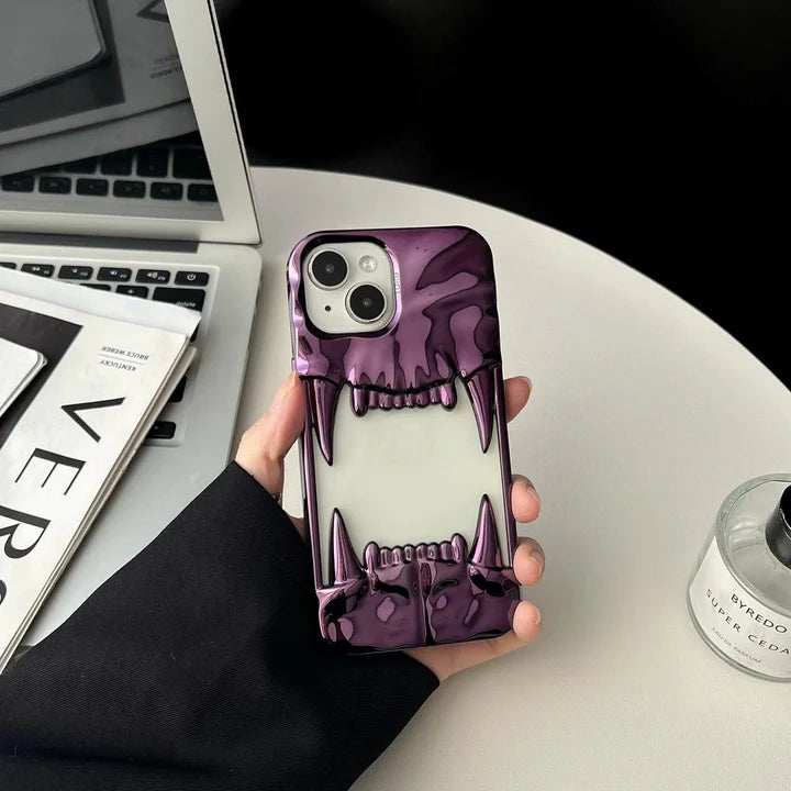 Tiger Teeth Matte Plated Frame iPhone Case