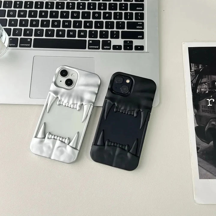Tiger Teeth Matte Plated Frame iPhone Case