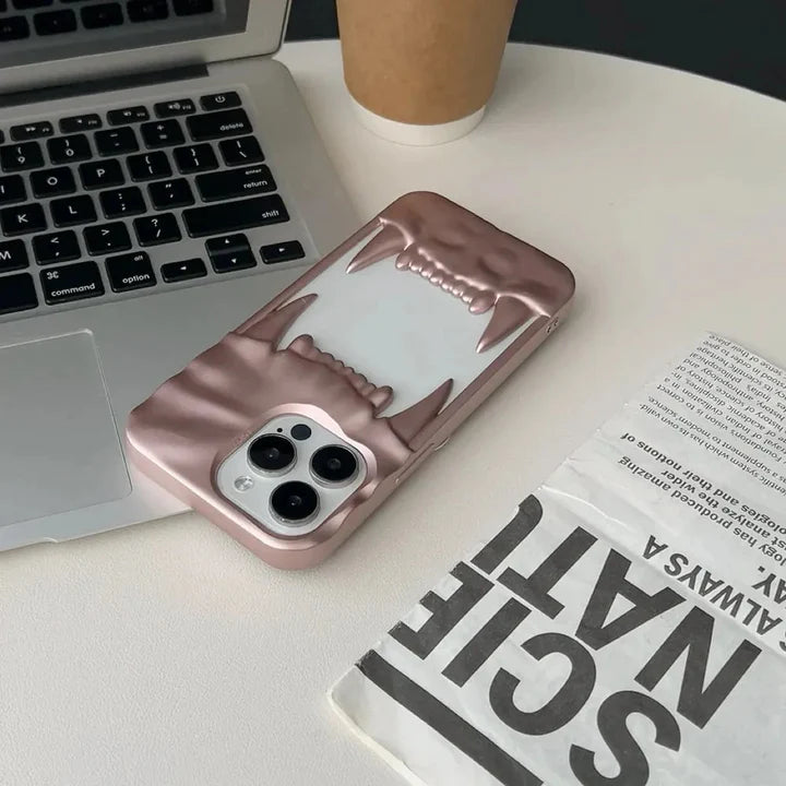 Tiger Teeth Matte Plated Frame iPhone Case