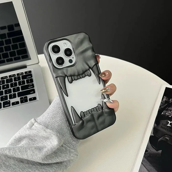Tiger Teeth Matte Plated Frame iPhone Case