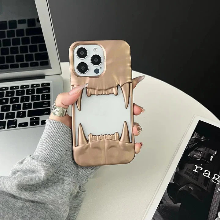 Tiger Teeth Matte Plated Frame iPhone Case