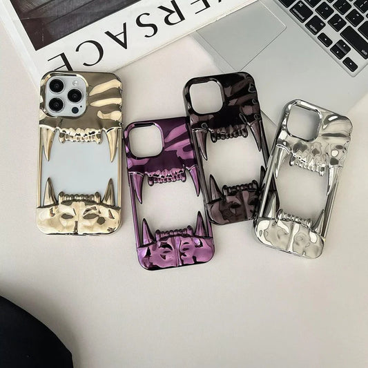 Tiger Teeth Matte Plated Frame iPhone Case