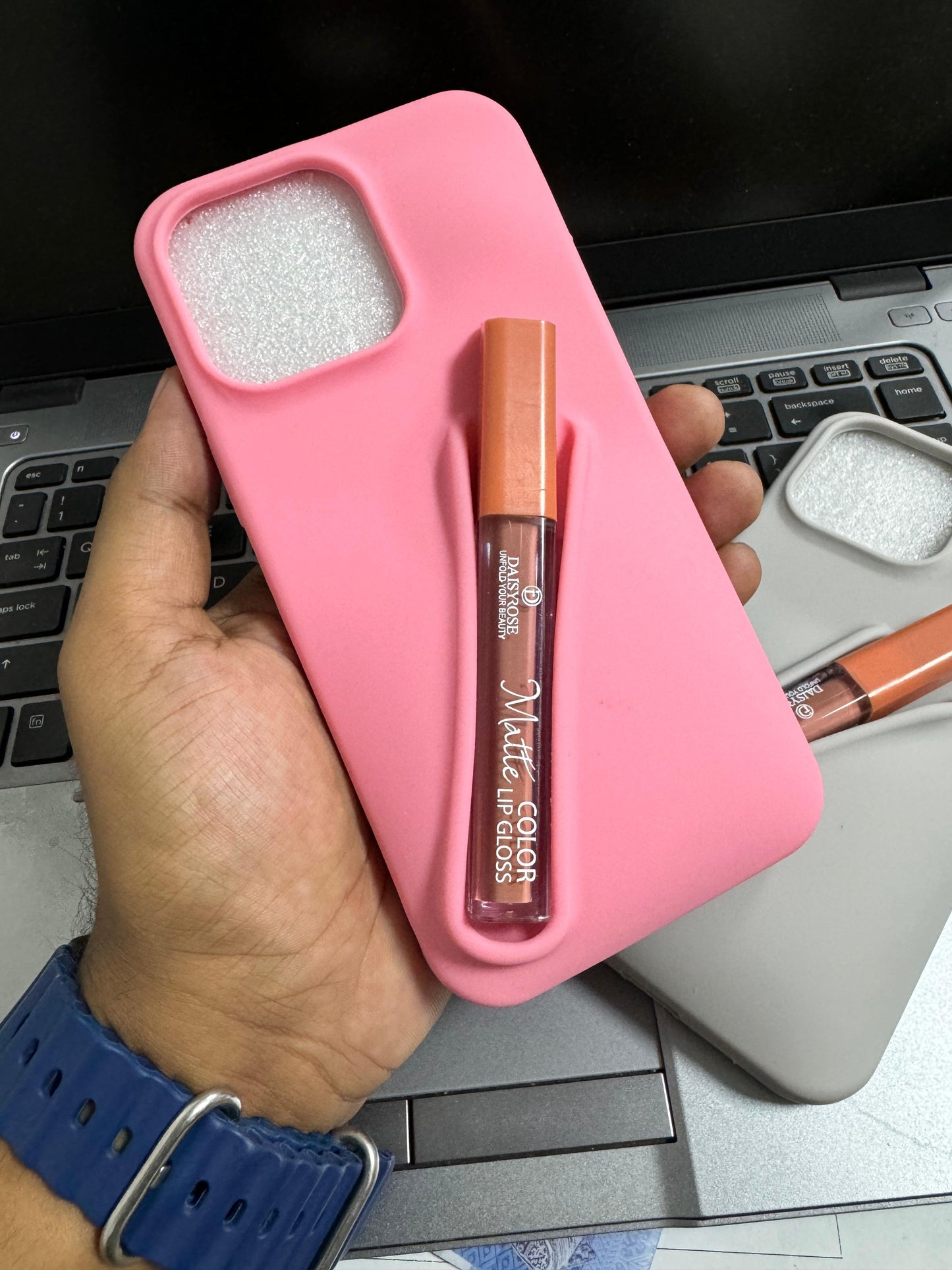 Lip Gloss Holder Case for iPhone (lip balm included)