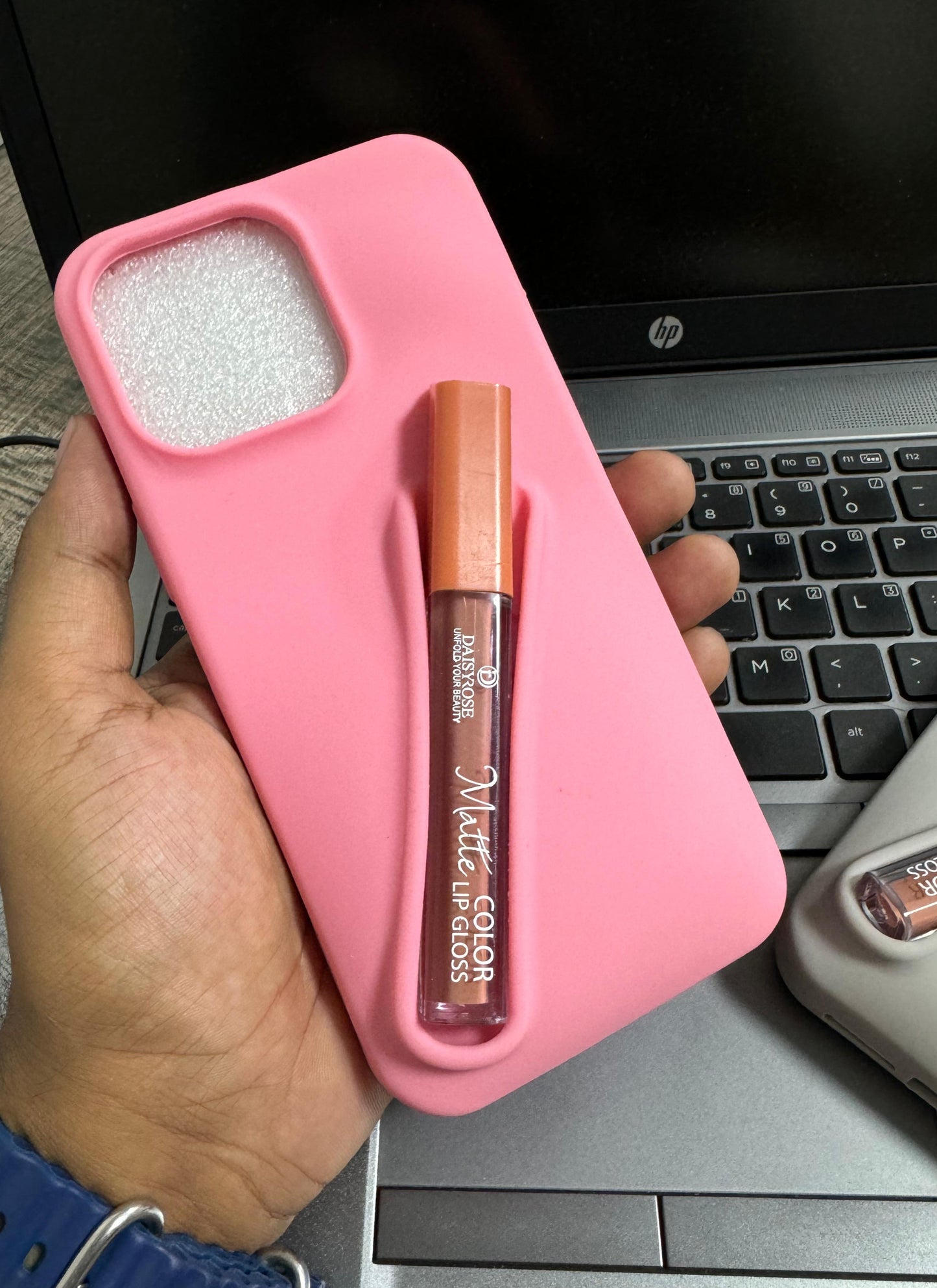 Lip Gloss Holder Case for iPhone (lip balm included)