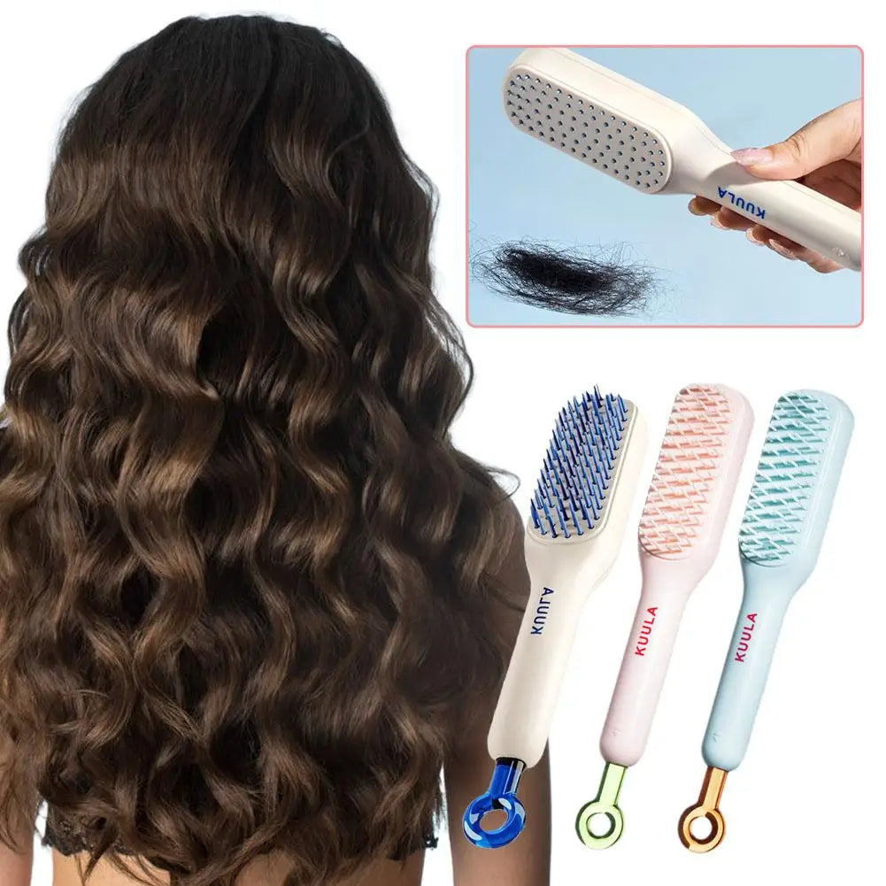 Magic Retractable Comb Self Cleaning Hair Brush Massage