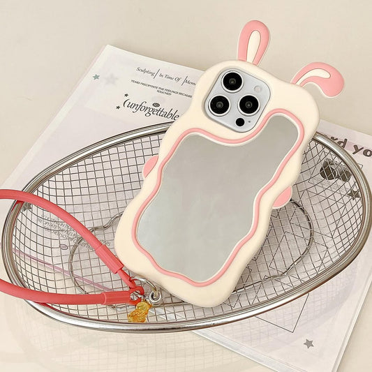 📱🐰 Cute Bunny Mirror iPhone Case