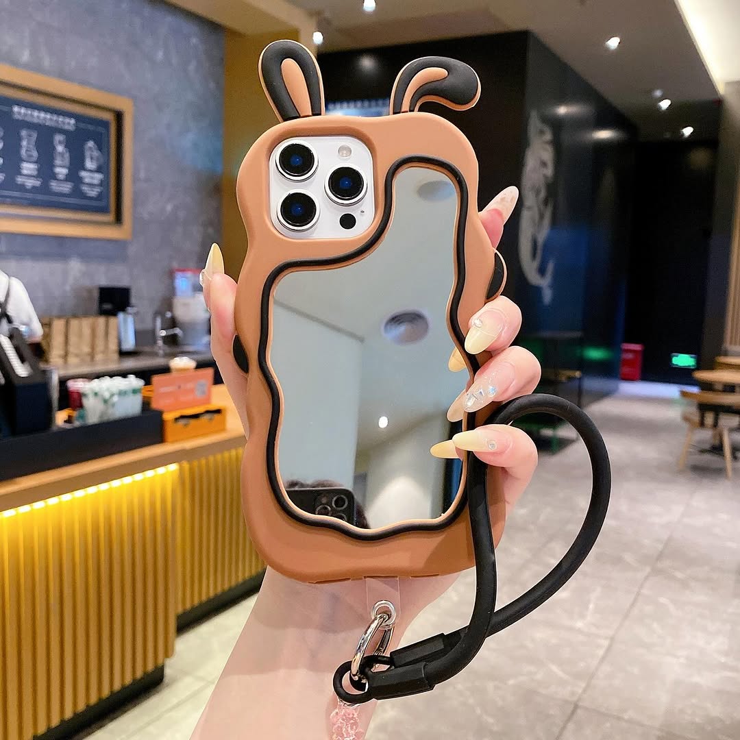 📱🐰 Cute Bunny Mirror iPhone Case