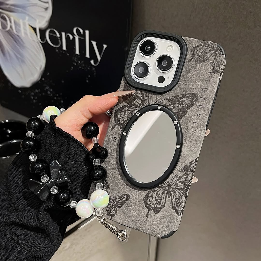 Elegant Mirror Charm Case for iPhone 11–17 Series