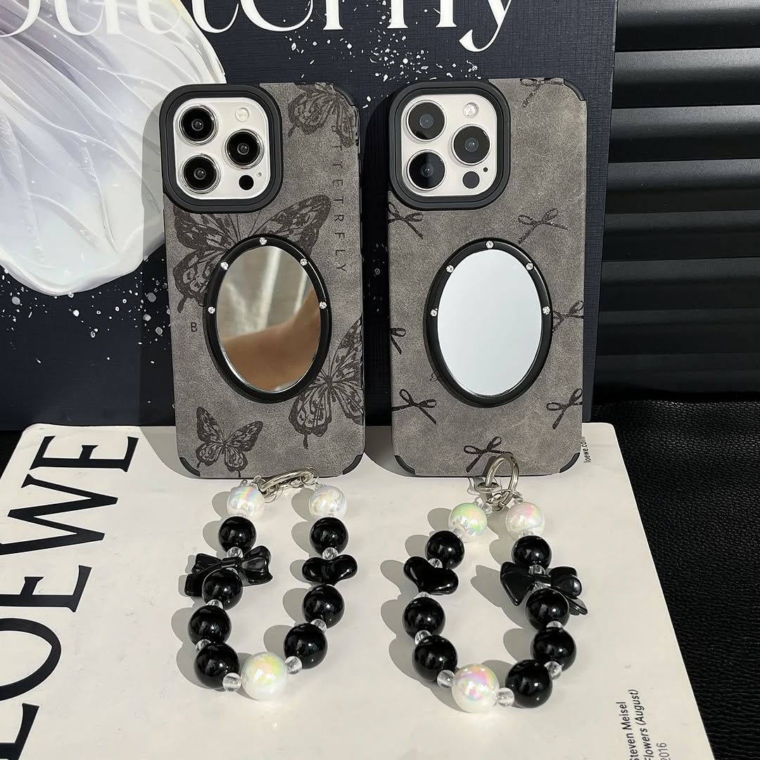 Elegant Mirror Charm Case for iPhone 11–17 Series