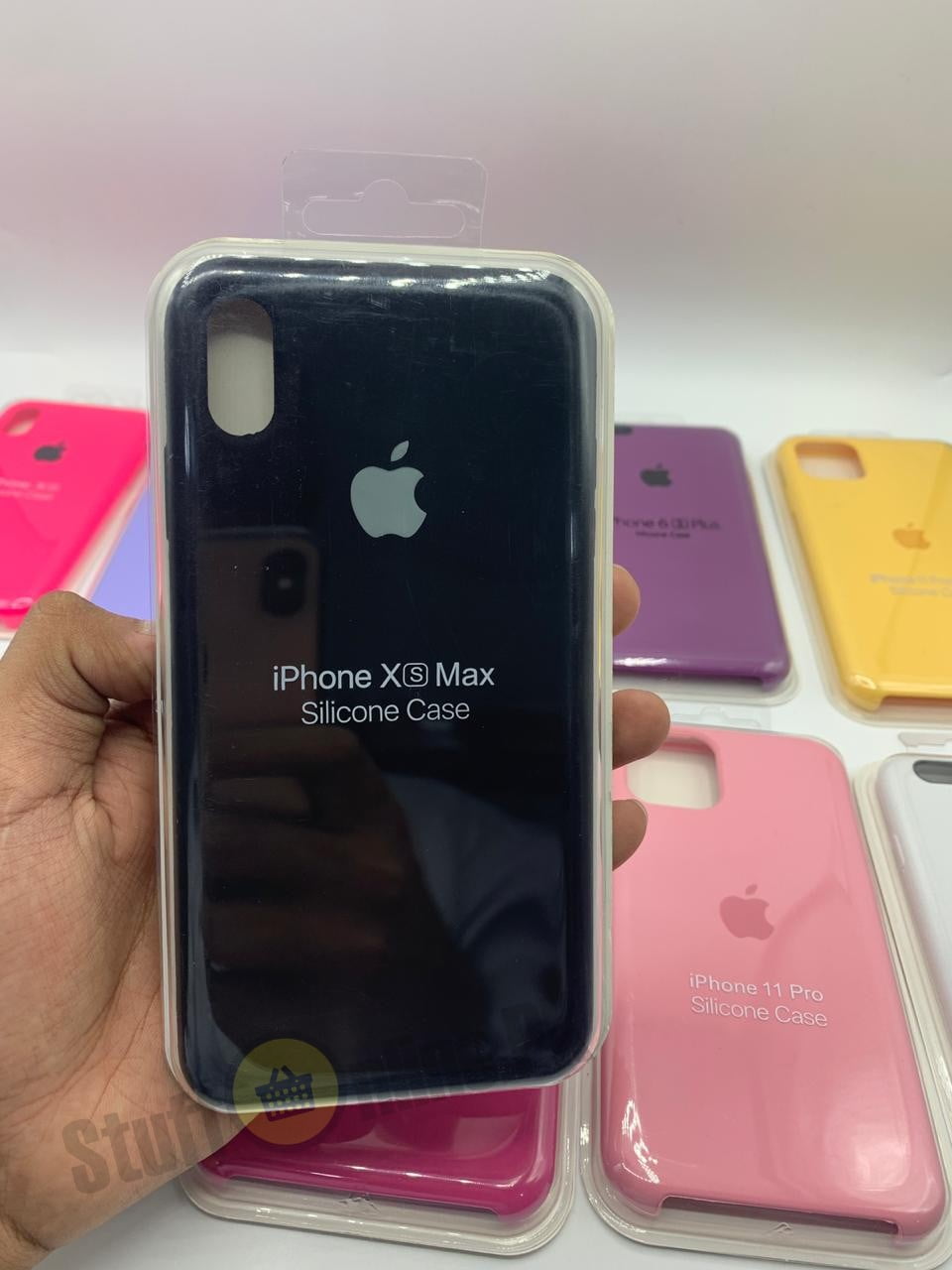 APPLE iPhone 11 Pro Max Silicone Logo Case Purple Red Pink Yellow Lilac Plum Maroon