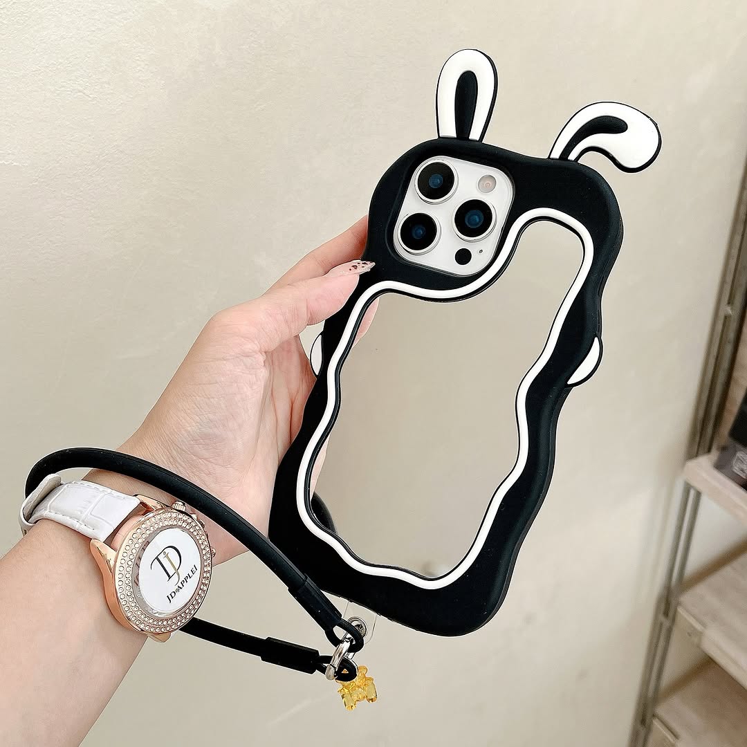 📱🐰 Cute Bunny Mirror iPhone Case