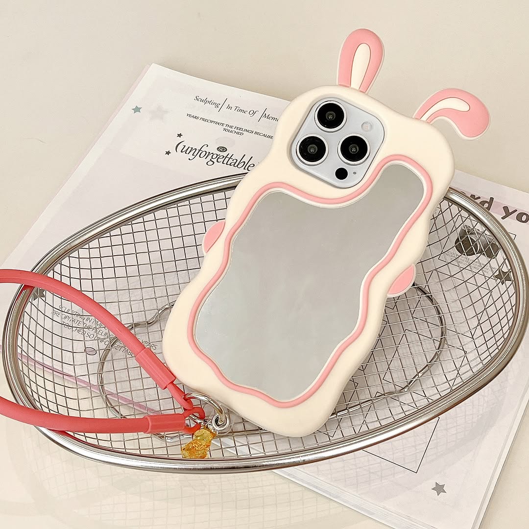 📱🐰 Cute Bunny Mirror iPhone Case