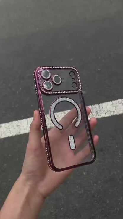 New Diamond Magsafe Glame Case With Lens Protection