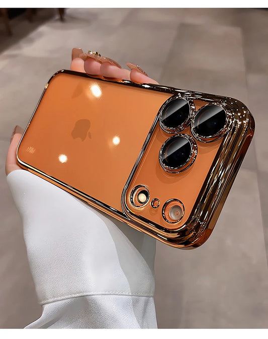 Crystal Clear Electroplated Frame Case (for iPhone 17 series)