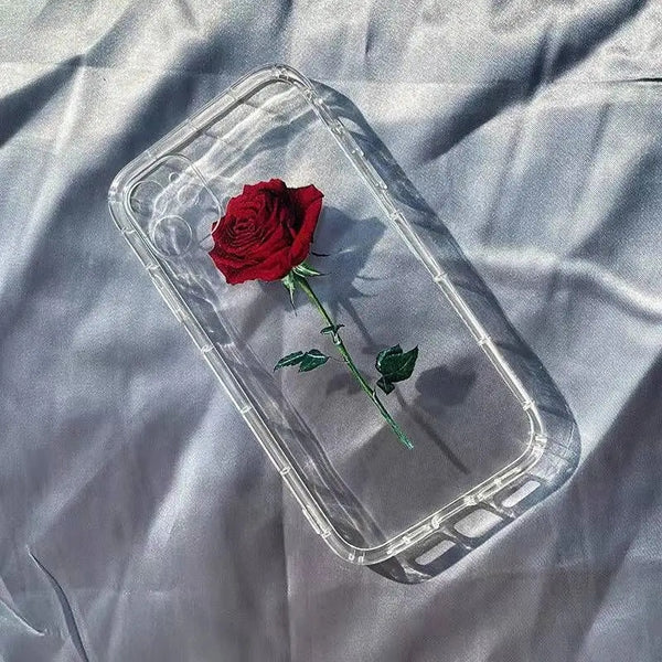 Red Rose Customise PNG Case.