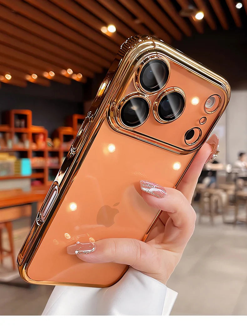 Crystal Clear Electroplated Frame Case (for iPhone 17 series)