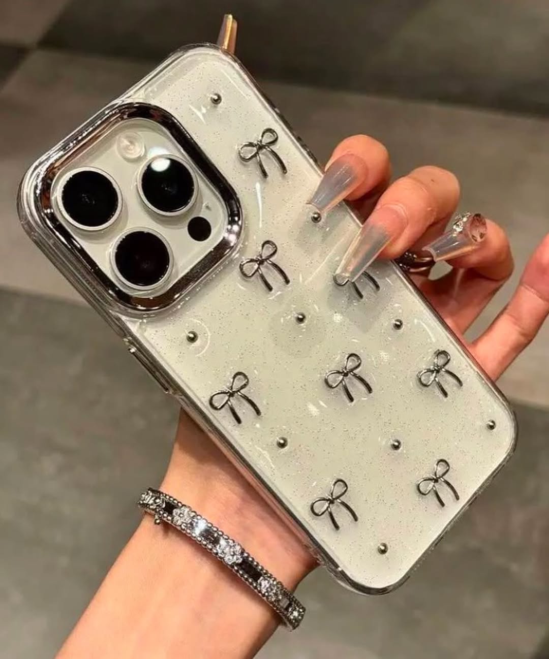 New Bow Transparent Shimmery Case!